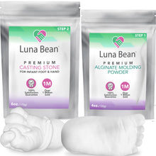 Baby Alginate Molding Powder Replacement - Refill for Baby Hand & Baby Feet Mold Casting Kit- (Step 1 & 2) - Perfect for Baby Keepsake Items, Gifts, & Family Activities - Create-a-Mold by Luna Bean