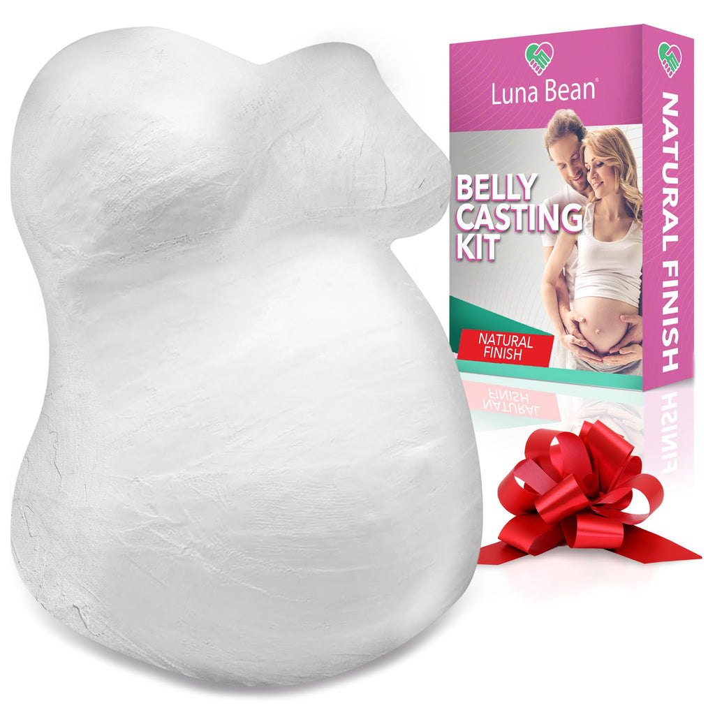 Luna Bean Belly Casting Kit Pregnancy, Easy Belly Cast with Natural Finish  – Gift for Expecting Mom, Baby Nursery Décor, Mothers Day Keepsake, Mom to