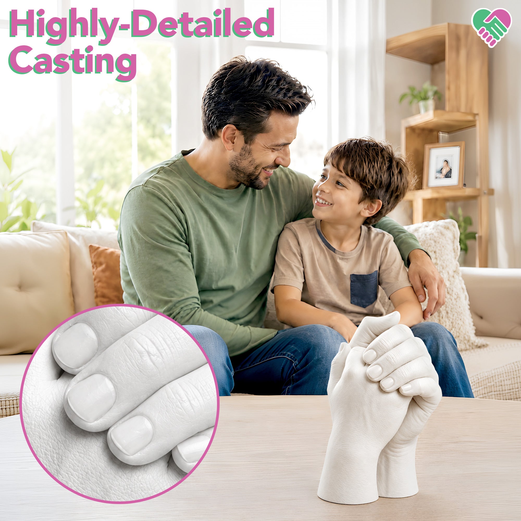 Luna Bean Hand Casting Kit – The Original Hand Mold Kit for Couples – Gifts for Him and Her - Anniversary Engagement Birthday Gifts for Women Men Mom Wife Boyfriend Girlfriend Wedding Bridal Shower