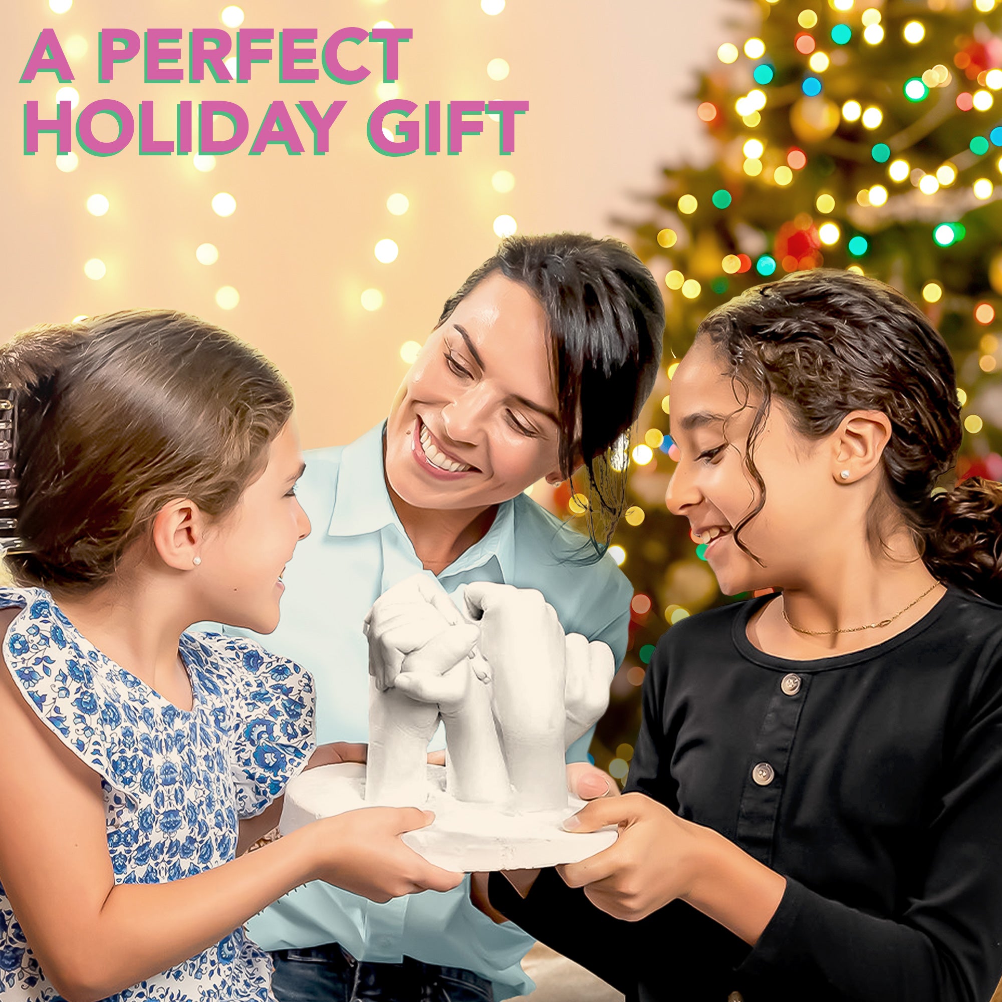 Luna Bean XL Family Hand Casting Kit – Extra Large Hand Mold Kit for Families, Casts Up to 6 Hands – Unique Family Gifts Ideas, Parents, Grandparents & Keepsake Memorial