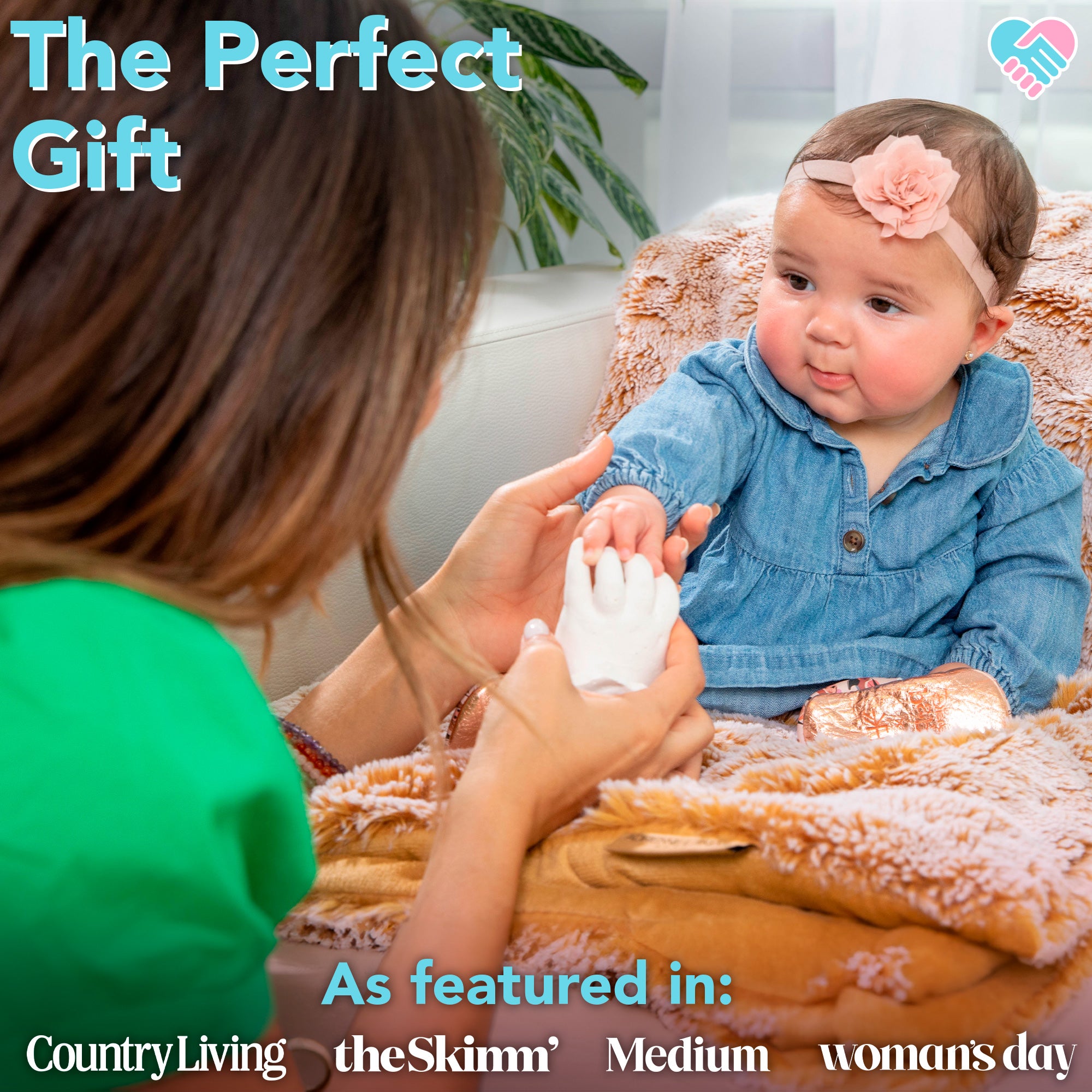 Luna Bean Baby Footprint & Hand Casting Kit (4 Pack) Newborn Keepsake Foot Hand Mold Kit - Baby Shower New Mom Gifts