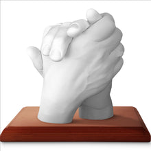 Luna Bean Square Wood Base - Hand Casting Sculpture Base Hand Casting Kit - 8" Square Solid Wood Keepsake Display with a Semi-Gloss Finish