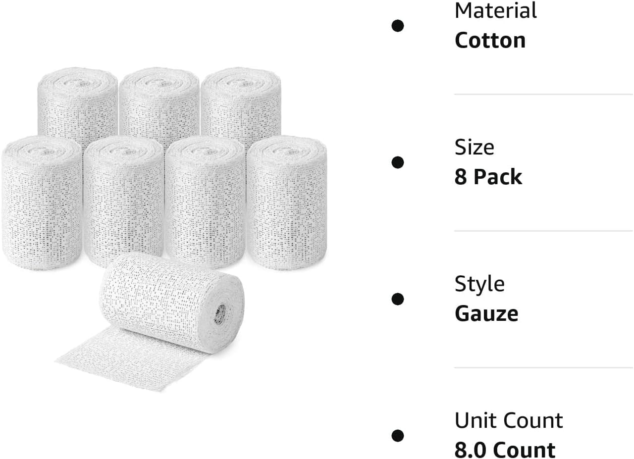 4 Pack Plaster Cloth Rolls for Belly Casting, Mask Making, Paper