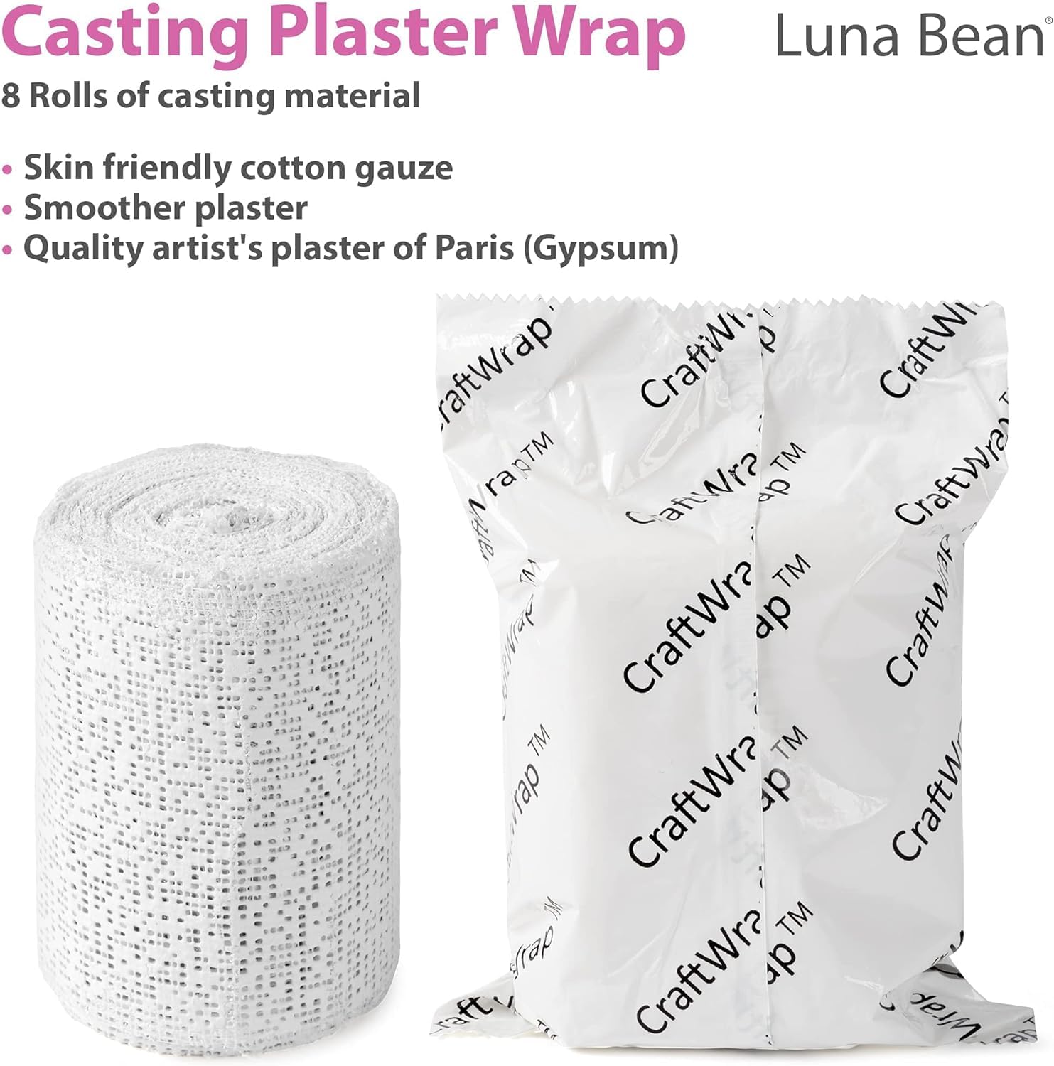 Craft Wrap Plaster Cloth - Plaster of Paris - Belly Casting Kit Pregna –  Luna Bean - Casting Keepsakes