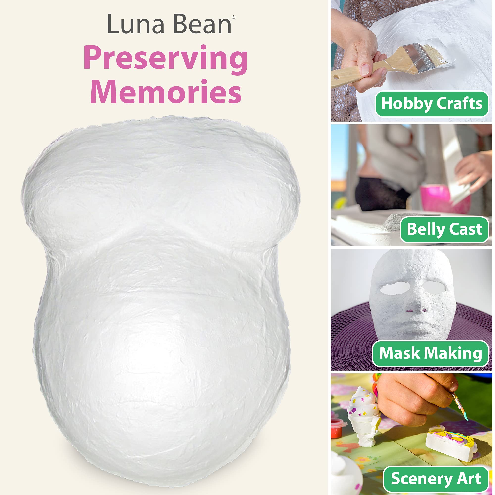 Craft Wrap Plaster Cloth - Plaster of Paris - Belly Casting Kit Pregna –  Luna Bean - Casting Keepsakes