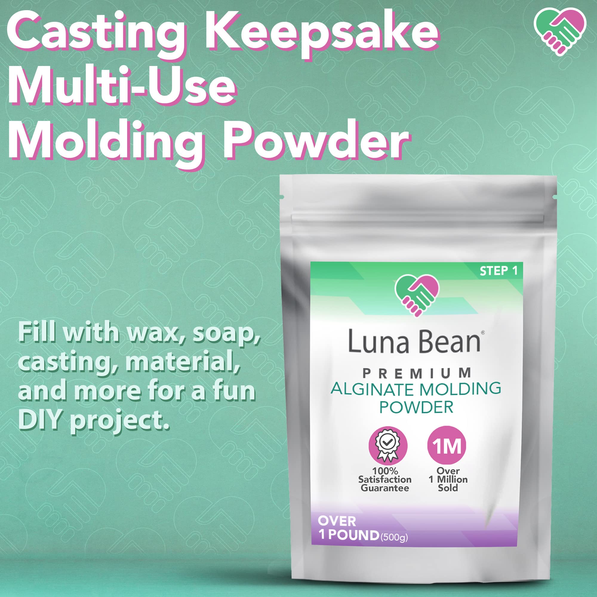 Alginate Molding Powder Refill for Hand Casting Kit - Non-Toxic Castin –  Luna Bean - Casting Keepsakes