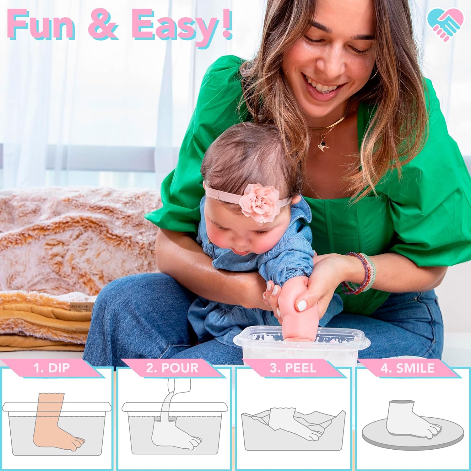 .com Luna Bean Deluxe Baby Keepsake Hand Casting Kit - Plaster Hand  Mold Casting Kit for Infant Hand & Foot Mold - Baby Casting Kit for First  Birthday, Christmas & Newborn Gifts - (