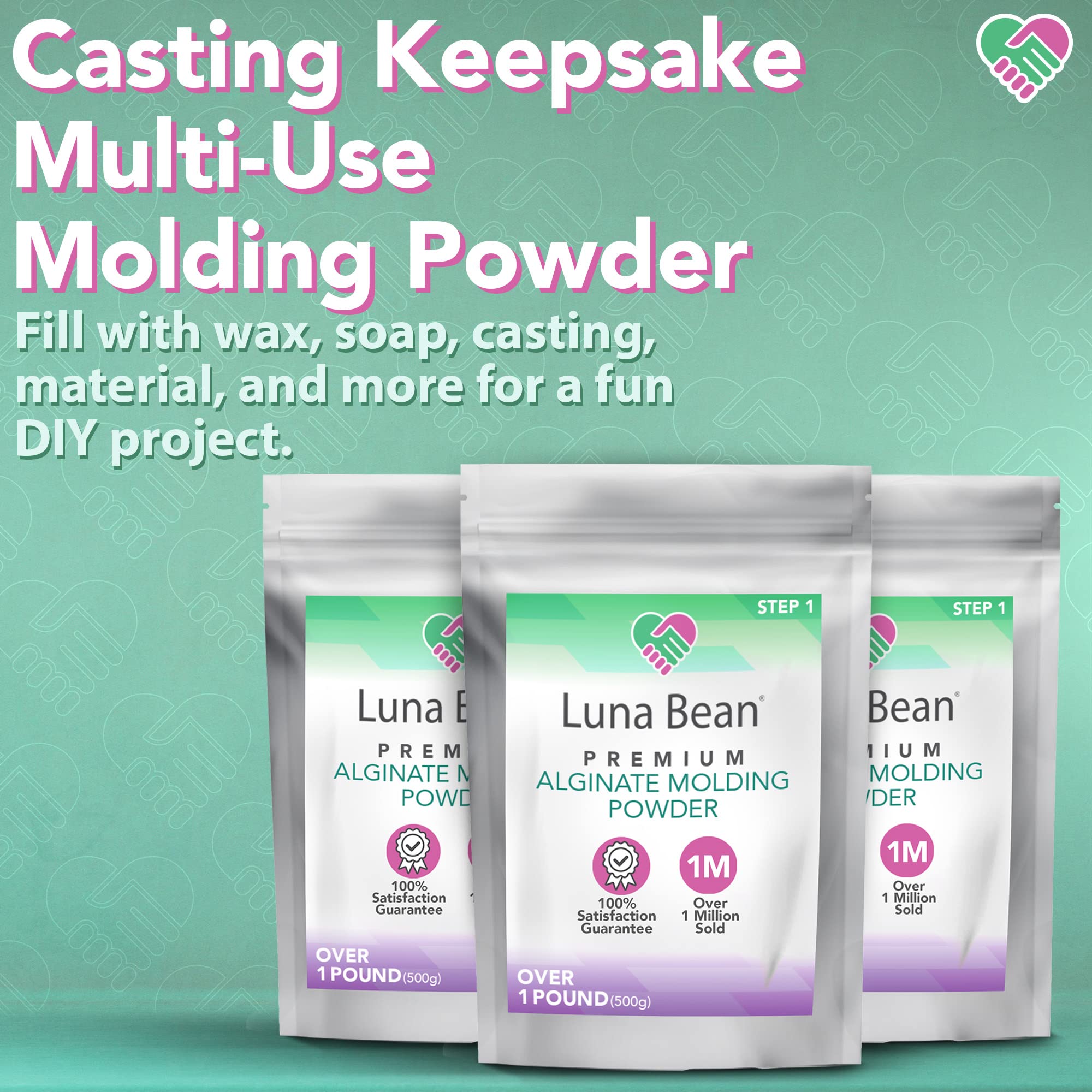 LifeMold Alginate Molding Powder for Hand Casting, Life Casting