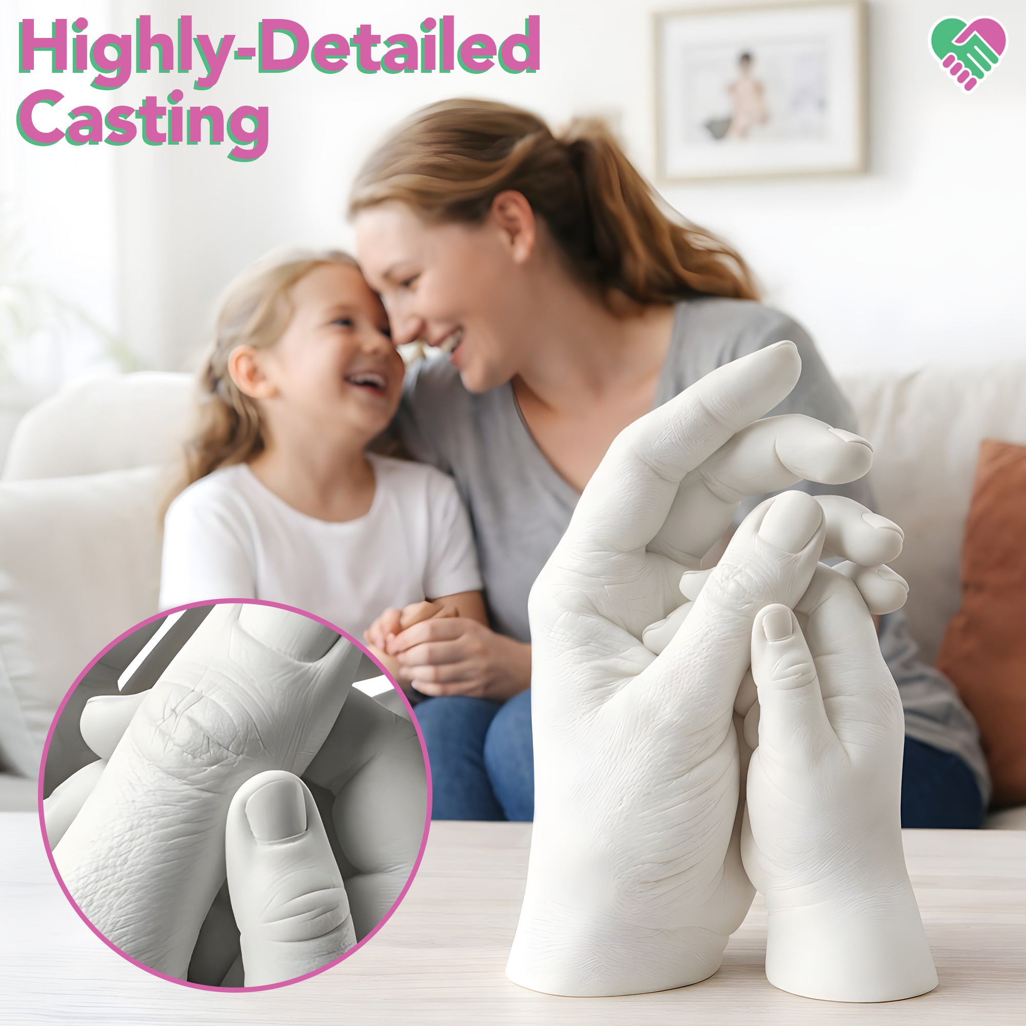 Luna Bean Hand Casting Kit – The Original Hand Mold Kit – Mothers Day Gifts for Mom - Anniversary Engagement Gifts for Women Men Couples Wife Boyfriend Girlfriend Wedding Bridal Shower