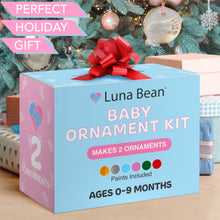 Luna Bean Baby Handprint Ornament Kit – Baby’s First Christmas 2025 Keepsake – Baby Footprint Ornament Set for Newborn Boy or Girl