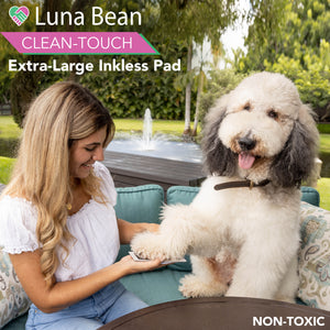 Luna Bean Inkless Pet Paw Print Kit – Mess-Free 14-piece set includes Frames and Fridge Magnets
