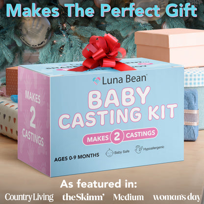 Luna Bean Baby Footprint &amp; Hand Casting Kit – Premium Newborn Infant Keepsake - Baby Chirstmas Gifts for Girls and Boys