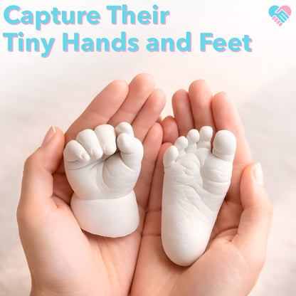 Luna Bean Baby Footprint and Hand Casting Kit (2 Pack) Personalized Baby Gifts for New Mom - Infant Newborn Foot Handprint Keepsake Mom to Be Gift