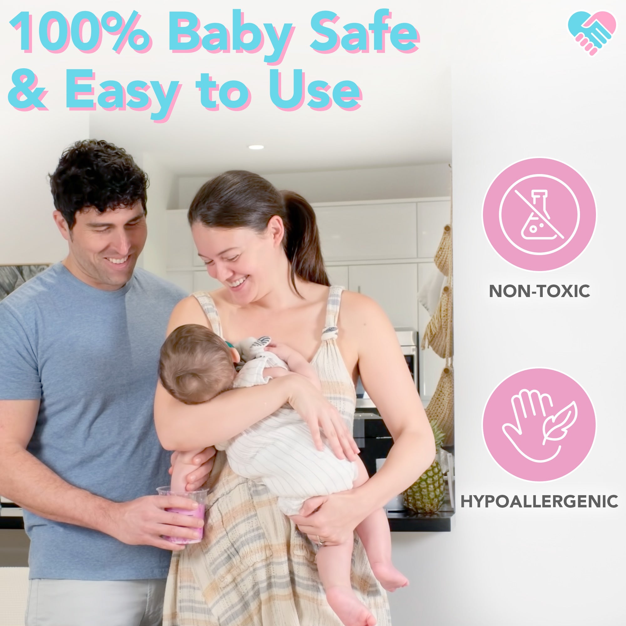 Luna Bean Baby Footprint and Hand Casting Kit (2 Pack) Personalized Baby Gifts for New Mom - Infant Newborn Foot Handprint Keepsake Mom to Be Gift