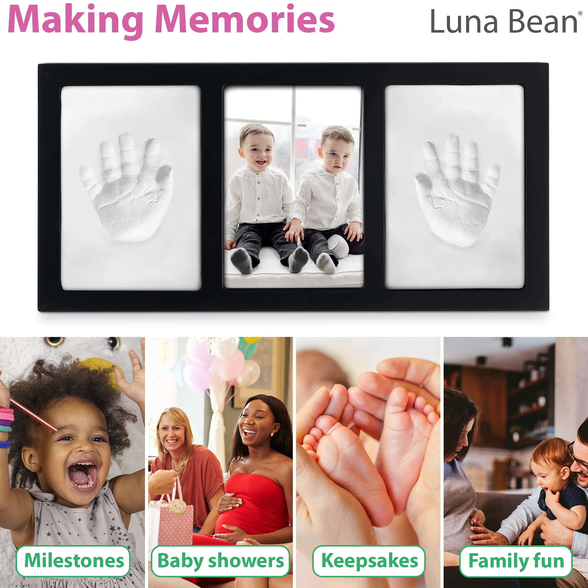 Luna Bean Baby Hand and Footprint Kit - Non-Toxic Baby Keepsake Inkles –  Luna Bean - Casting Keepsakes